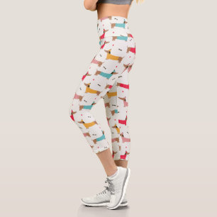 Leggings Capri Dachshunds en Sweaters Motif de vacances