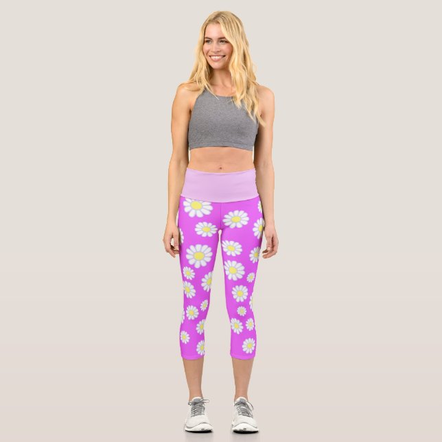 Leggings Capri Daisy Simple Violet (Recto)