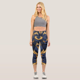 Leggings Capri Dark Indigo : Une option Arrière - plan qui attire