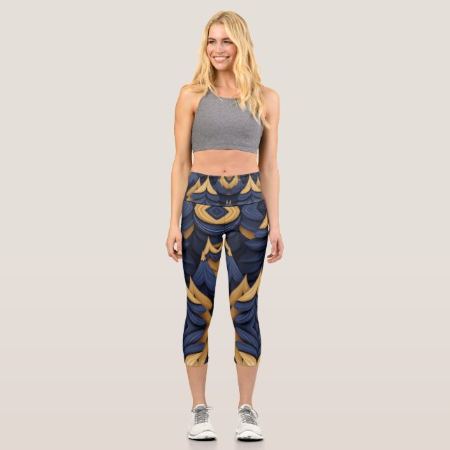 Leggings Capri Dark Indigo : Une option Arrière - plan qui attire (Recto)