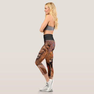 Leggings Capri Déesse Lionne Princesse Égyptienne
