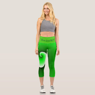 Leggings Capri Dégradé blanc vert