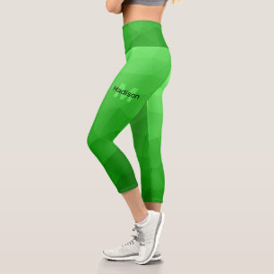 Leggings Capri Dégradé vert clair géométrie motif maille Monogram