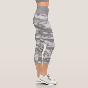 Leggings Capri Déguisement Gris Mignon Camouflage