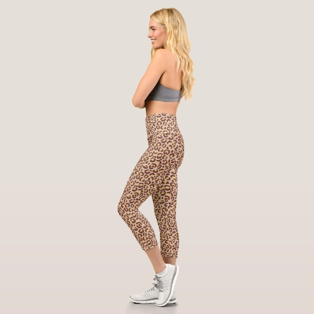 Leggings Capri Design classique série Leopard 1 (Gauche)