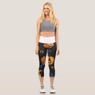 Leggings Capri Design fun citrouilles Halloween 🎃 ambiance festi