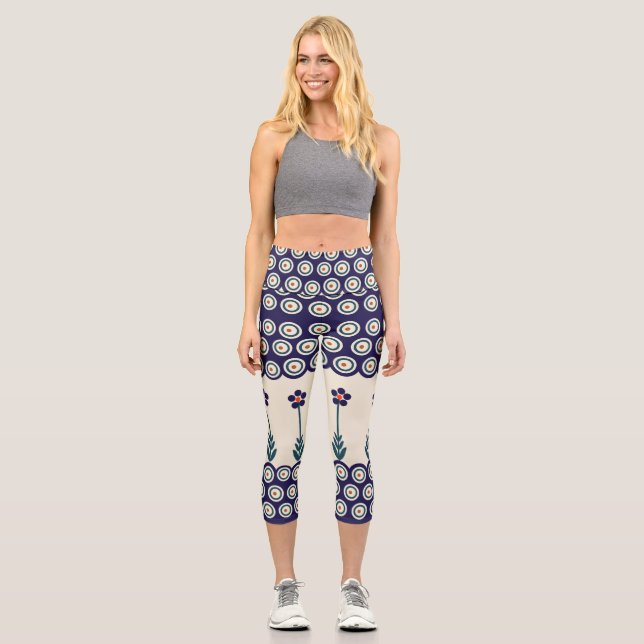 Leggings Capri Design polonais de céramiques traditionnelles (Recto)