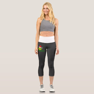Leggings Capri Dessin animé essentiel de Noël Bah Humbug Scrooge