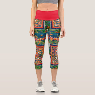 Leggings Capri Diagramme cosmique Mandala pour la méditation