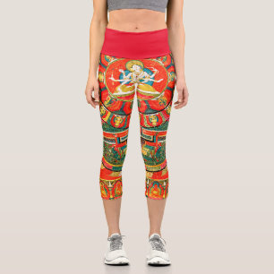 Leggings Capri Diagramme cosmique Mandala pour la méditation