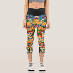 Leggings Capri Diagramme cosmique Mandala pour la méditation