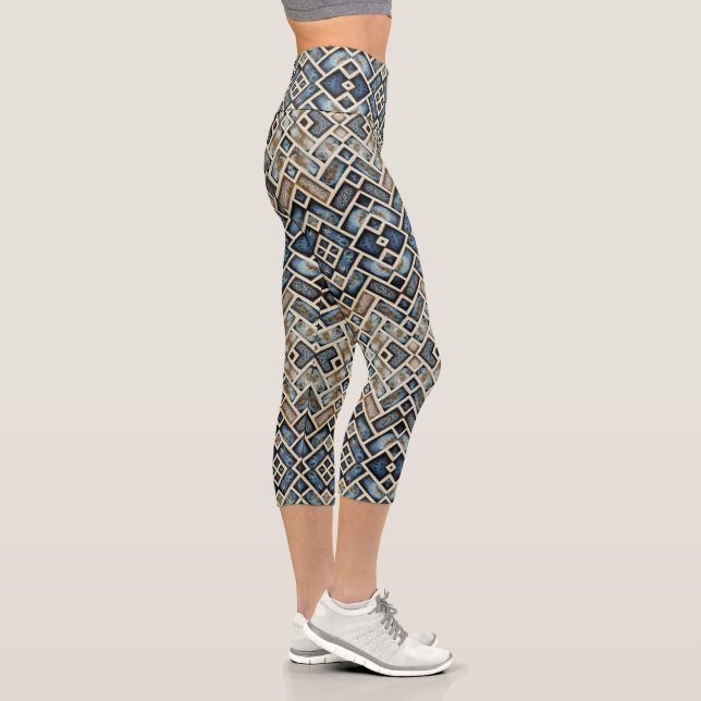 Leggings Capri diamant bleu (Droite)