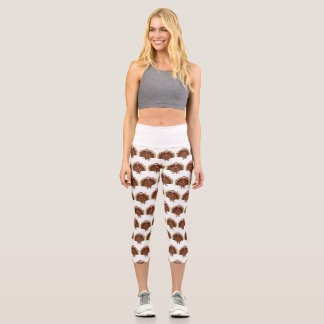 Leggings Capri Dinde festive avec guirlandes lumineuses