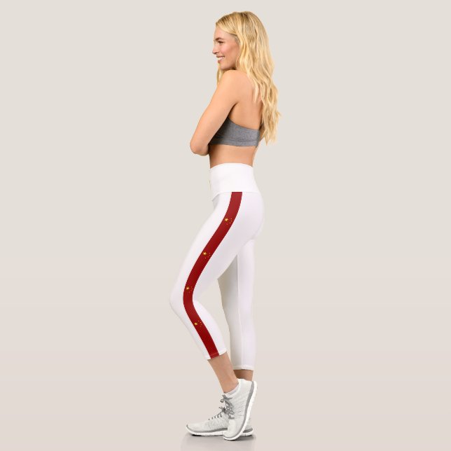 Leggings Capri Drapeau à rayures chinois (Gauche)