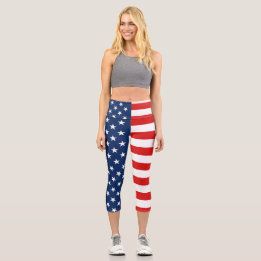 Leggings Capri Drapeau américain 4 juillet