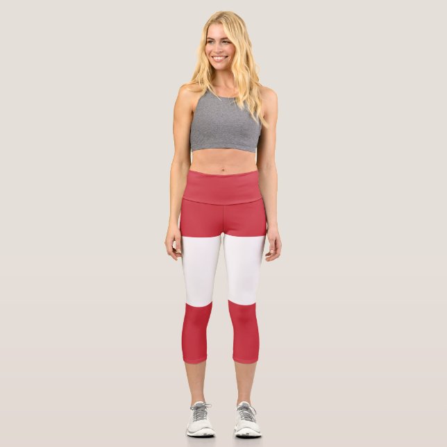 Leggings Capri Drapeau autrichien (Recto)