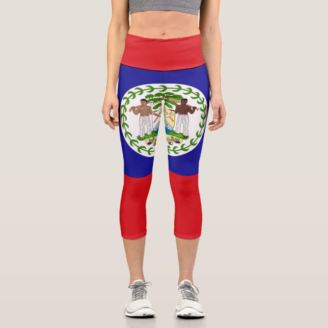 Leggings Capri Drapeau bélizien (Recto)