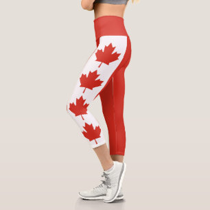 Leggings Capri Drapeau canadien patriotique