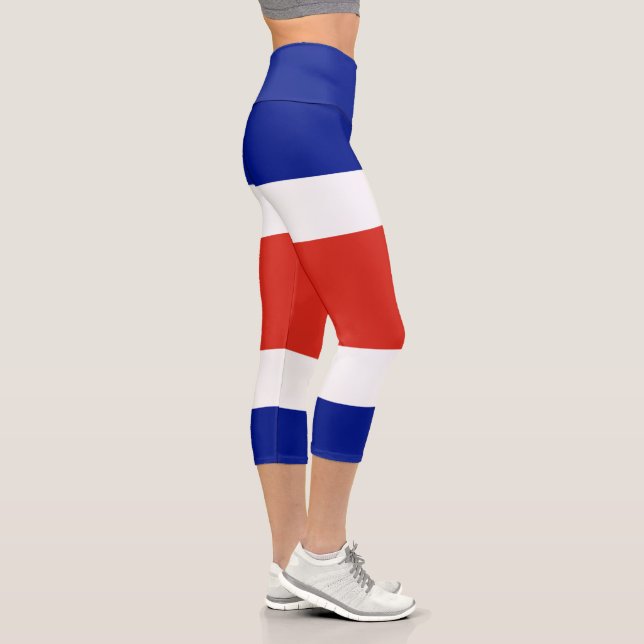 Leggings Capri Drapeau civil du Costa Rica (Droite)