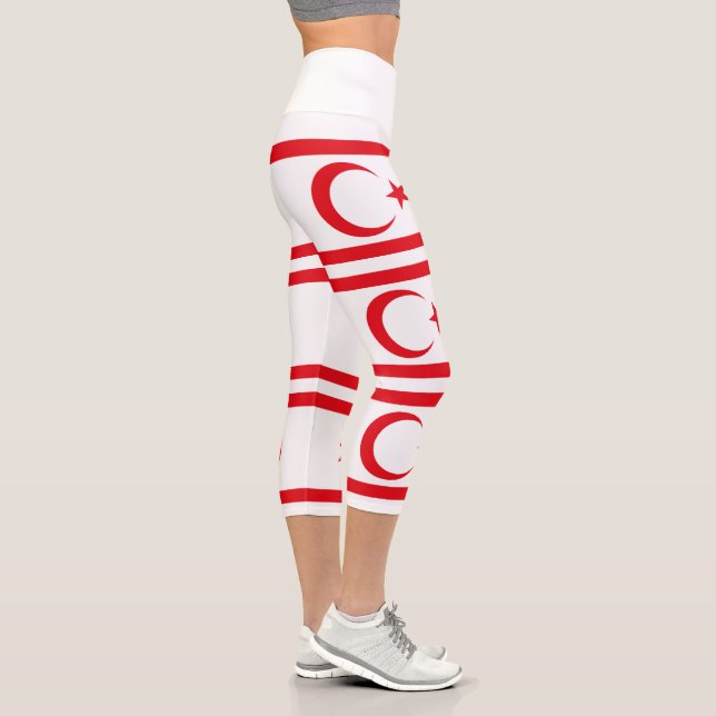 Leggings Capri Drapeau de Chypre du Nord (Droite)