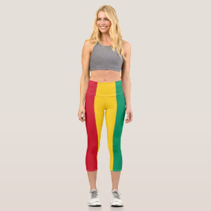 Leggings Capri Drapeau de Guinée
