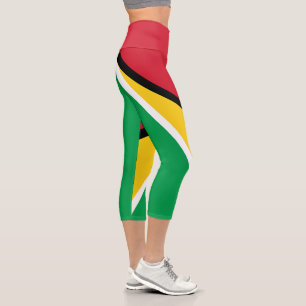 Leggings Capri Drapeau de la Guyane
