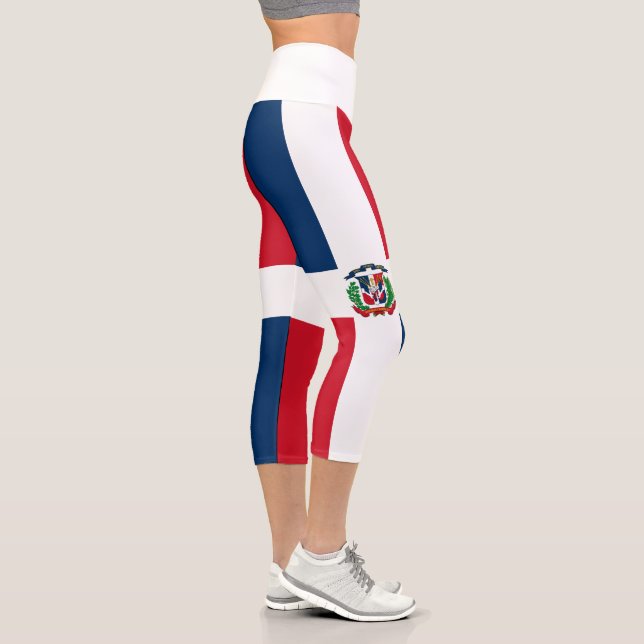 Leggings Capri Drapeau de la République Dominicaine (Droite)