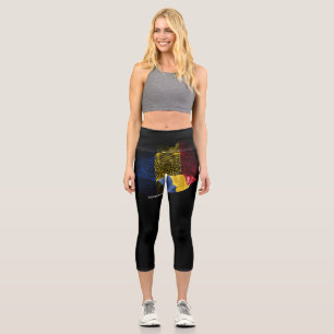 Leggings Capri Drapeau de la Roumanie