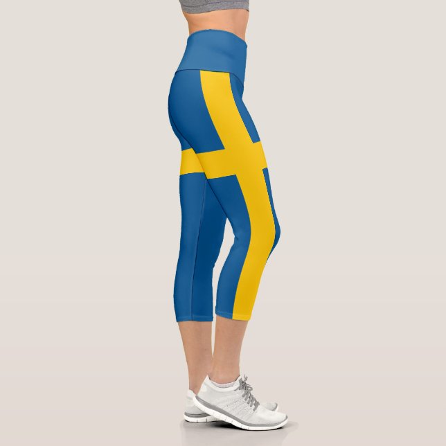 Leggings Capri Drapeau de la Suède (Droite)