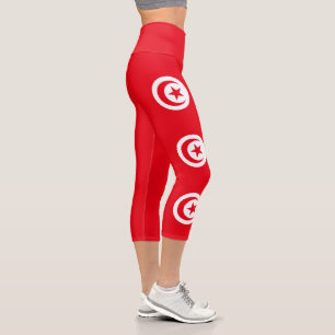 Leggings Capri Drapeau de la Tunisie