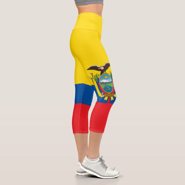 Leggings Capri Drapeau de l'Équateur (Droite)
