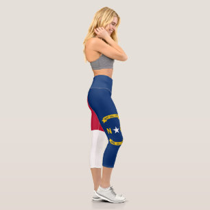 Leggings Capri Drapeau de l'État de Caroline du Nord