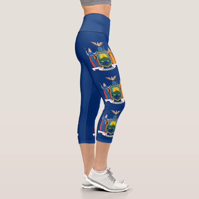 Leggings Capri Drapeau de l'État de New York (Droite)