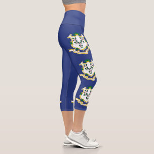 Leggings Capri Drapeau de l'État du Connecticut