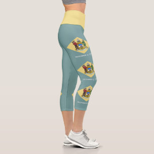 Leggings Capri Drapeau de l'État du Delaware