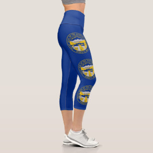 Leggings Capri Drapeau de l'État du Nebraska