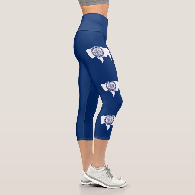 Leggings Capri Drapeau de l'État du Wyoming (Droite)
