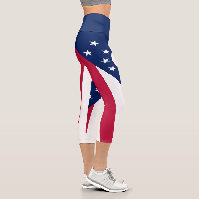 Leggings Capri Drapeau de l'Ohio (Droite)