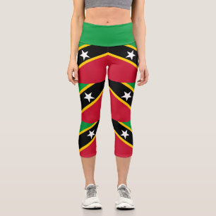 Leggings Capri Drapeau de Saint-Kitts-et-Nevis