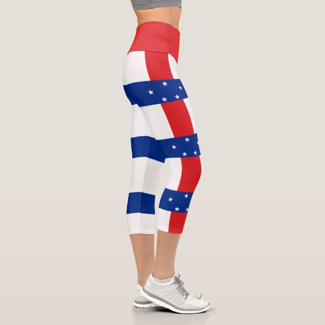 Leggings Capri Drapeau des Antilles Pays-Bas (Droite)