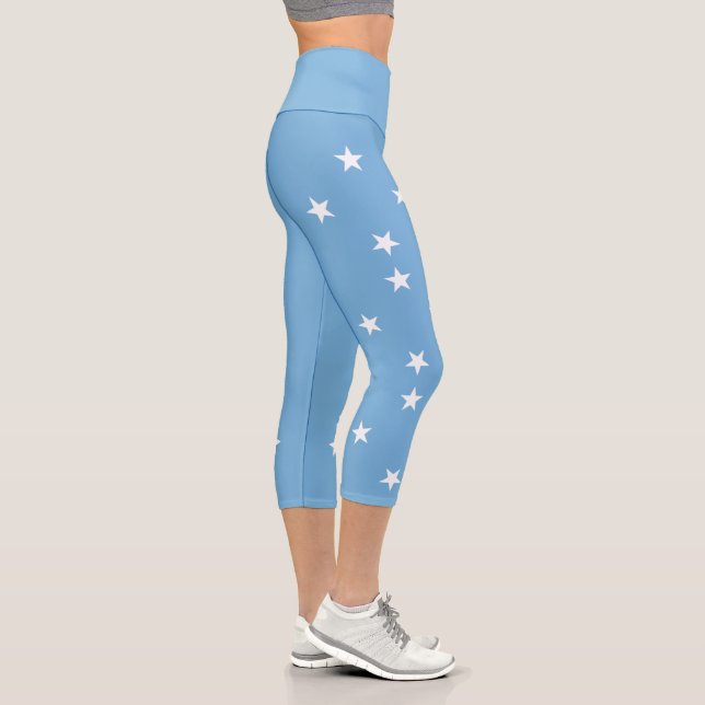 Leggings Capri Drapeau des États fédérés de Micronésie (Droite)