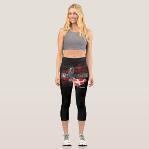 Leggings Capri Drapeau du Danemark