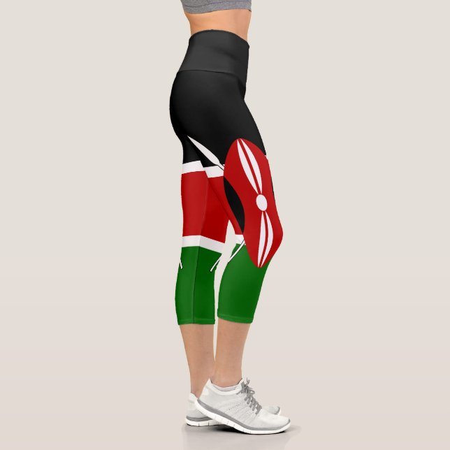 Leggings Capri Drapeau du Kenya (Droite)