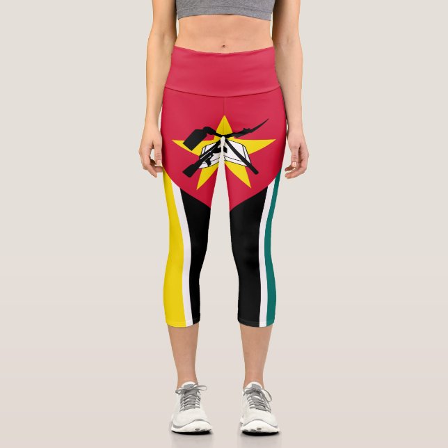 Leggings Capri Drapeau du Mozambique (Recto)