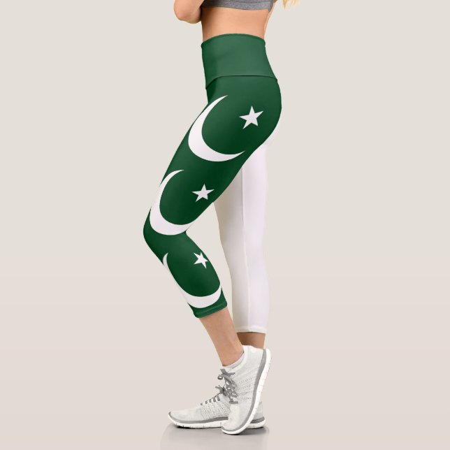 Leggings Capri Drapeau du Pakistan (Gauche)