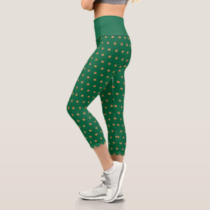 Leggings Capri Drapeau du Portugal motif pointillé