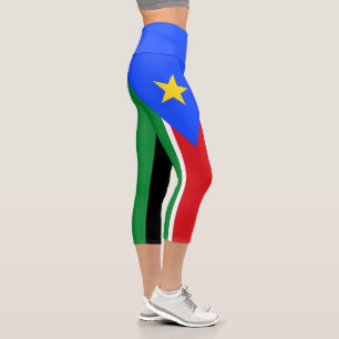 Leggings Capri Drapeau du Soudan du Sud