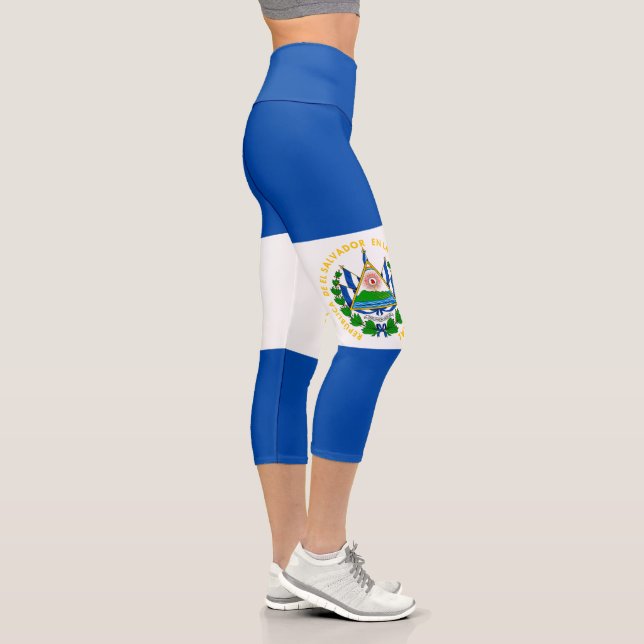 Leggings Capri Drapeau El Salvador (Droite)