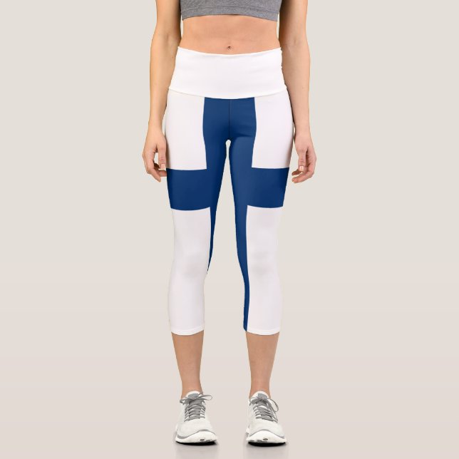Leggings Capri Drapeau Finlande (Recto)