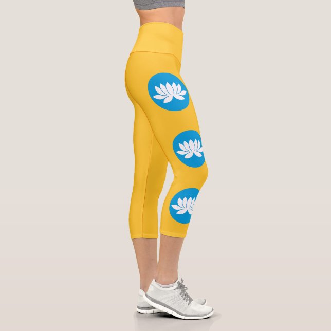 Leggings Capri Drapeau Kalmykia (Droite)